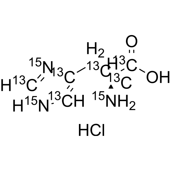 L-Histidine-13C6,15N3 hydrochloride (L-Histidine hydrochloride-13C6,15N3)